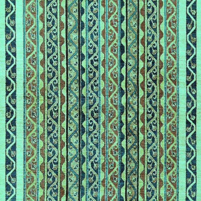 Machine Washable Abstract Turquoise Modern Area Rugs, wshabs637turq