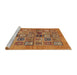 Sideview of Machine Washable Abstract Orange Rug, wshabs638