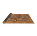 Sideview of Abstract Orange Modern Rug, abs638