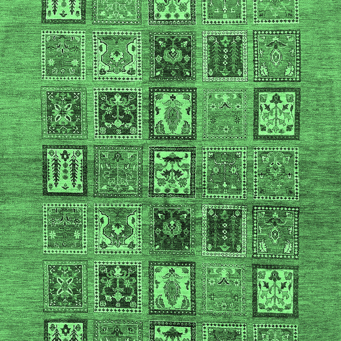Machine Washable Abstract Emerald Green Modern Area Rugs, wshabs638emgrn