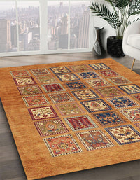 Abstract Orange Modern Rug, abs638