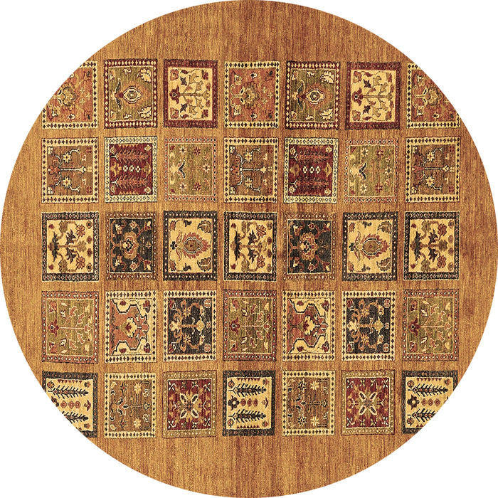 Round Machine Washable Abstract Brown Modern Rug, wshabs638brn