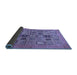 Sideview of Abstract Blue Modern Rug, abs638blu