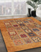 Machine Washable Abstract Orange Rug in a Family Room, wshabs638