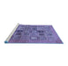 Sideview of Machine Washable Abstract Blue Modern Rug, wshabs638blu