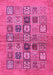 Machine Washable Abstract Pink Modern Rug, wshabs638pnk