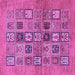 Square Abstract Purple Modern Rug, abs638pur