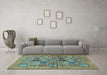 Machine Washable Abstract Light Blue Modern Rug in a Living Room, wshabs638lblu