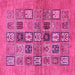 Square Abstract Pink Modern Rug, abs638pnk