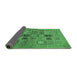 Sideview of Abstract Emerald Green Modern Rug, abs638emgrn