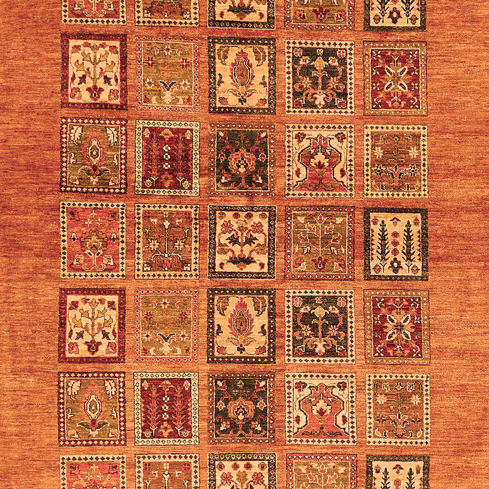 Abstract Orange Modern Rug, abs638org