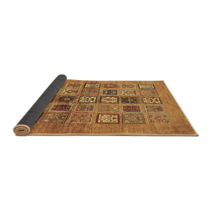 Sideview of Abstract Brown Modern Rug, abs638brn