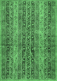 Abstract Emerald Green Modern Rug, abs639emgrn