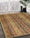 Machine Washable Abstract Red Brown Rug in a Family Room, wshabs639