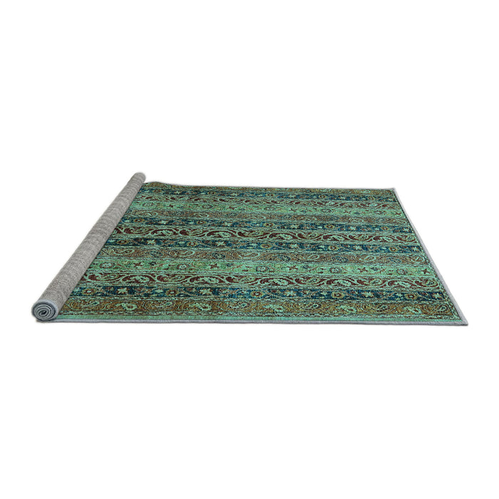 Sideview of Machine Washable Abstract Light Blue Modern Rug, wshabs639lblu