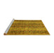 Sideview of Machine Washable Abstract Yellow Modern Rug, wshabs639yw