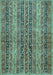 Machine Washable Abstract Light Blue Modern Rug, wshabs639lblu