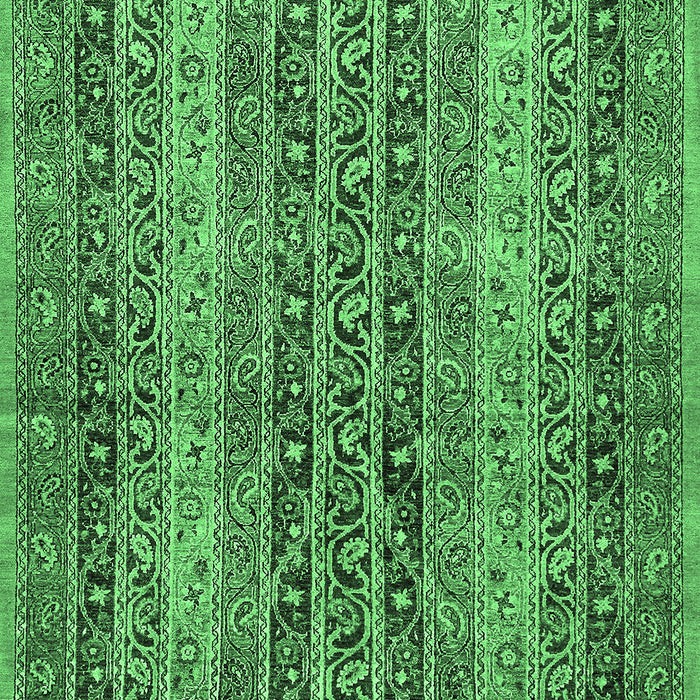Machine Washable Abstract Emerald Green Modern Area Rugs, wshabs639emgrn