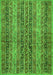 Machine Washable Abstract Green Modern Area Rugs, wshabs639grn