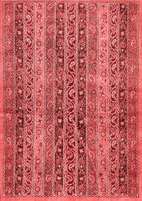 Abstract Red Modern Rug, abs639red