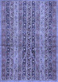 Abstract Blue Modern Rug, abs639blu