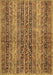 Machine Washable Abstract Brown Modern Rug, wshabs639brn