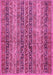 Machine Washable Abstract Pink Modern Rug, wshabs639pnk