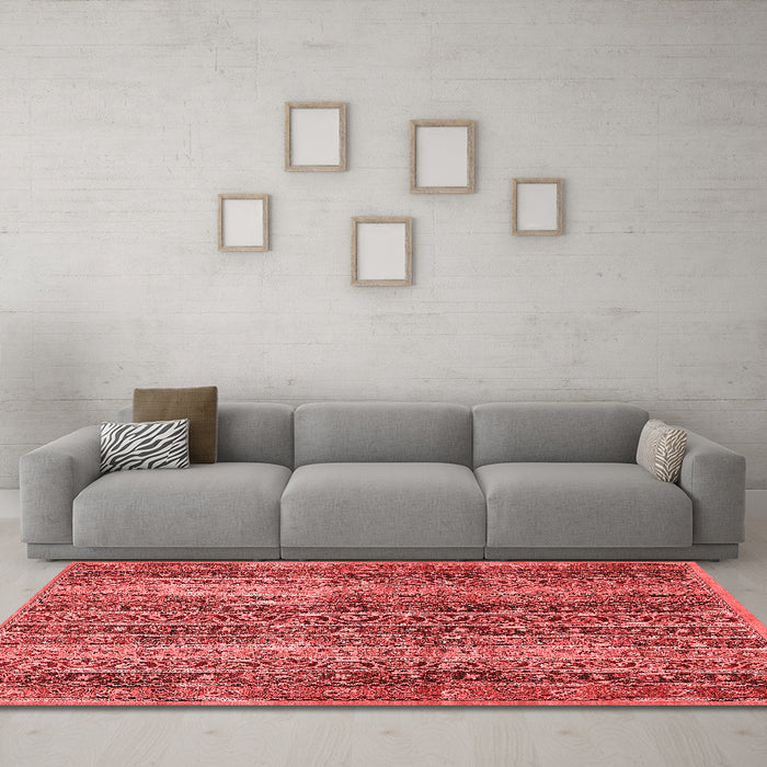 Modern Red Washable Rugs