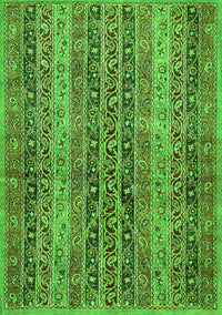 Abstract Green Modern Rug, abs639grn