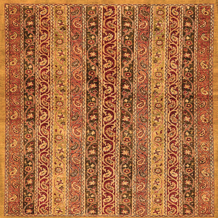 Square Abstract Orange Modern Rug, abs639org