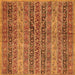 Square Abstract Orange Modern Rug, abs639org