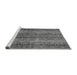 Sideview of Machine Washable Abstract Gray Modern Rug, wshabs639gry