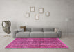 Machine Washable Abstract Pink Modern Rug in a Living Room, wshabs639pnk