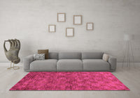 Machine Washable Abstract Pink Modern Rug, wshabs63pnk