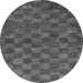 Round Machine Washable Abstract Gray Modern Rug, wshabs63gry