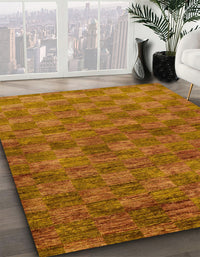 Abstract Neon Orange Modern Rug, abs63