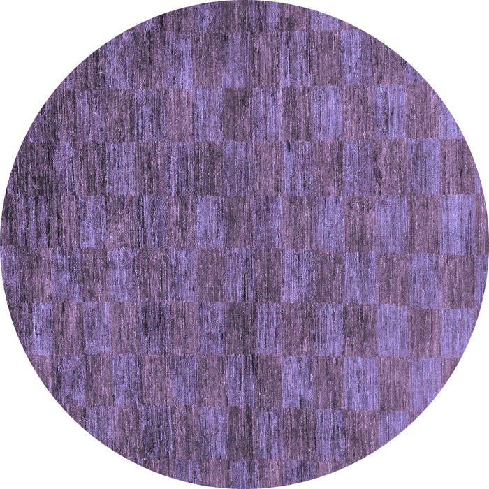 Round Machine Washable Abstract Blue Modern Rug, wshabs63blu