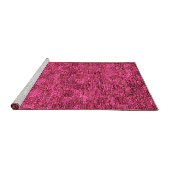 Sideview of Machine Washable Abstract Pink Modern Rug, wshabs63pnk