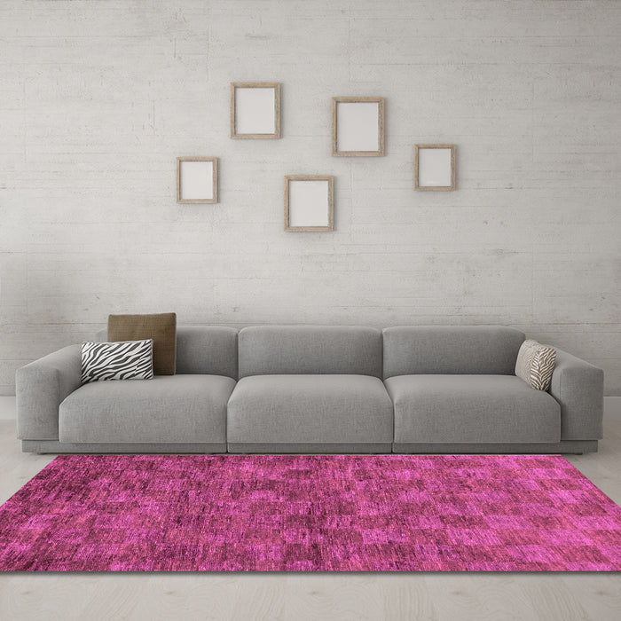 Machine Washable Abstract Purple Modern Area Rugs in a Living Room, wshabs63pur