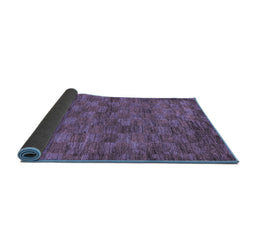 Sideview of Abstract Blue Modern Rug, abs63blu