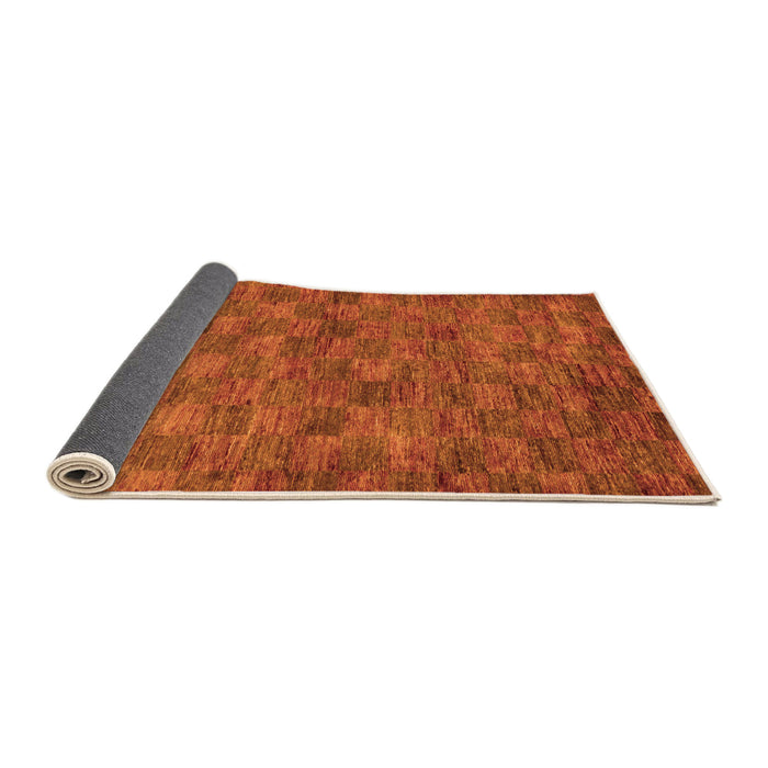 Sideview of Abstract Orange Modern Rug, abs63org