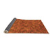 Sideview of Abstract Orange Modern Rug, abs63org