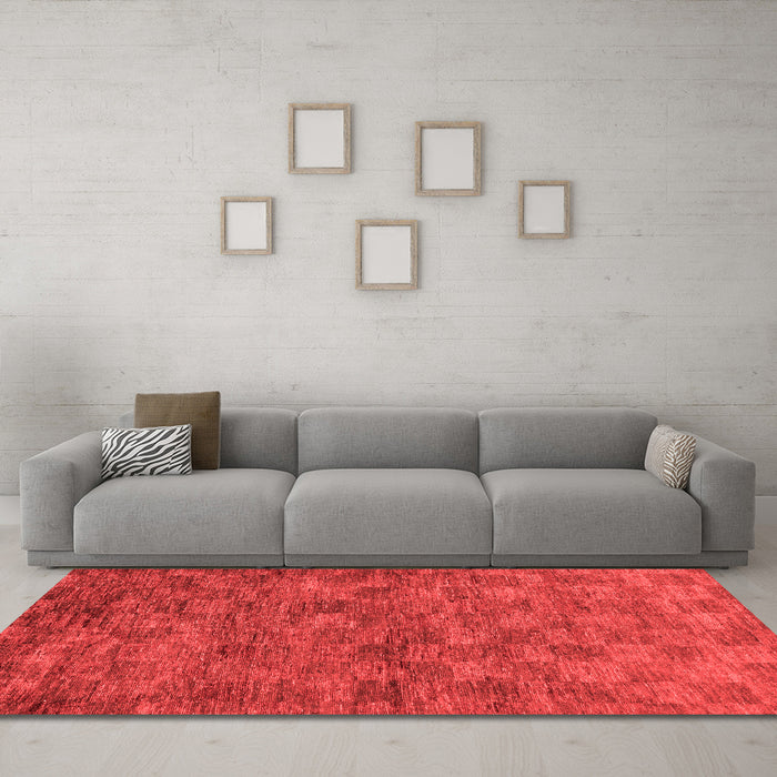 Modern Red Washable Rugs