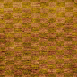 Square Abstract Neon Orange Modern Rug, abs63