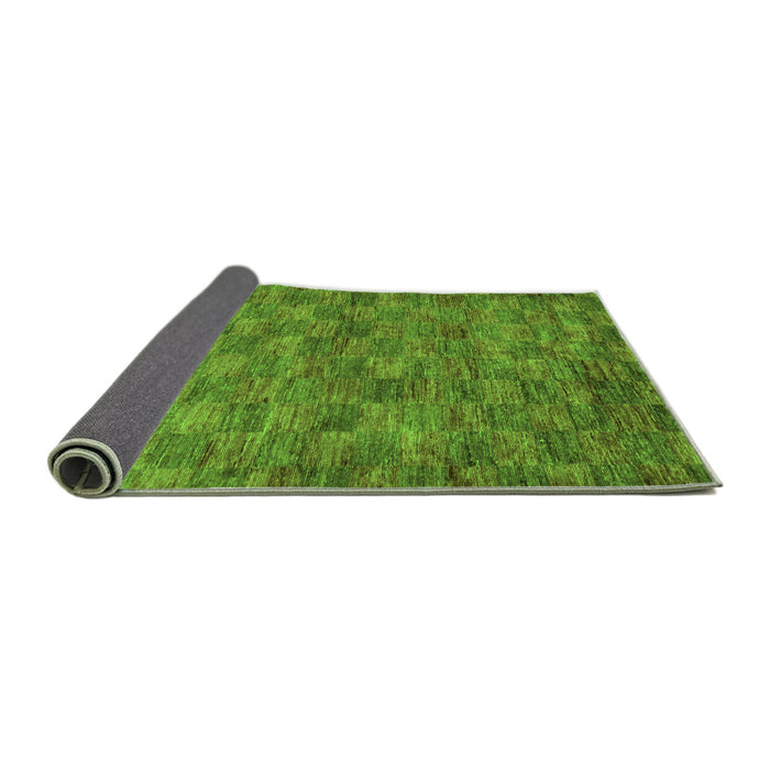 Sideview of Abstract Green Modern Rug, abs63grn