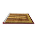 Sideview of Machine Washable Abstract Tomato Red Rug, wshabs64