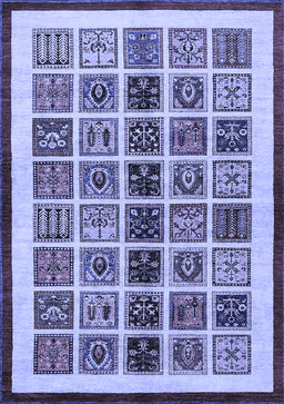 Abstract Blue Modern Rug, abs640blu