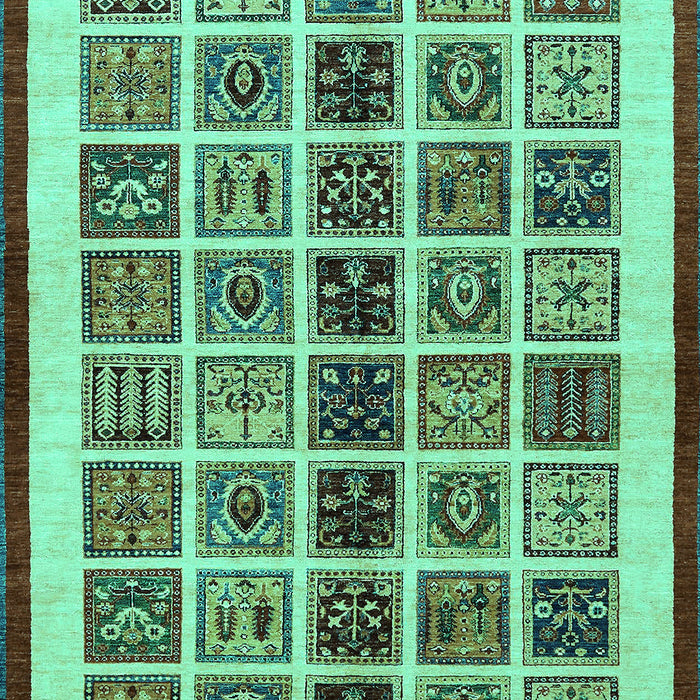 Abstract Turquoise Modern Rug, abs640turq