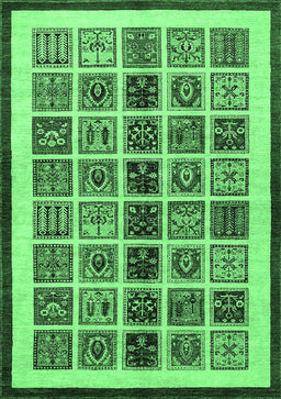 Abstract Emerald Green Modern Rug, abs640emgrn