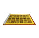 Sideview of Machine Washable Abstract Yellow Modern Rug, wshabs640yw